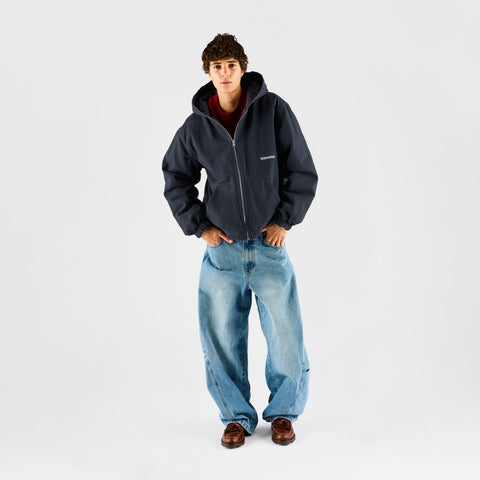 Fall 1 / Essentials Reversible Canvas Hooded Jacket - Navy