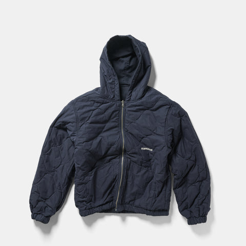 Fall 1 / Essentials Reversible Canvas Hooded Jacket - Navy