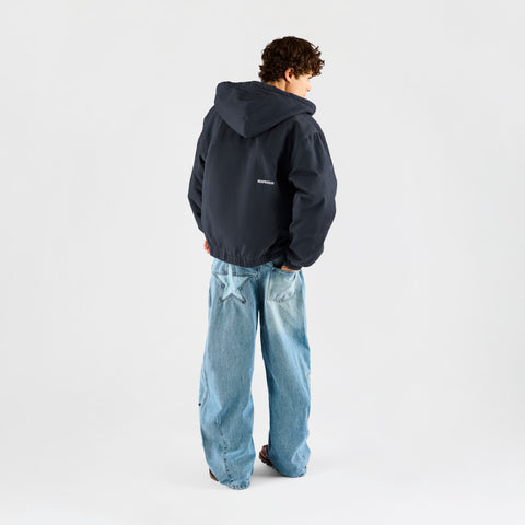 Fall 1 / Essentials Reversible Canvas Hooded Jacket - Navy