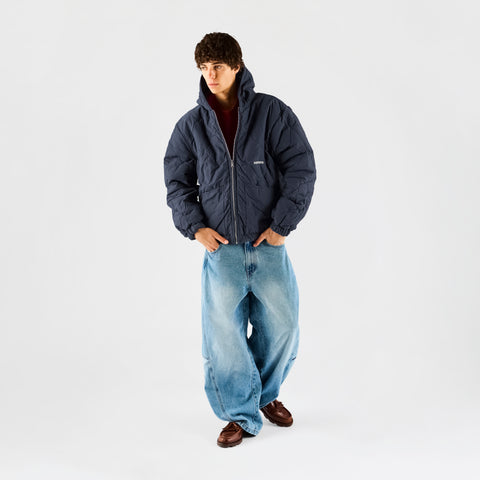 Fall 1 / Essentials Reversible Canvas Hooded Jacket - Navy
