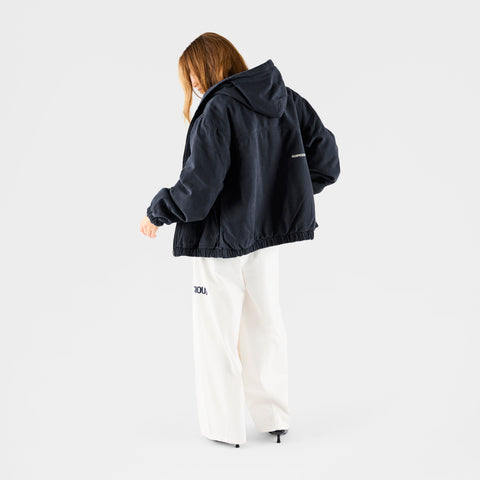 Fall 1 / Essentials Reversible Canvas Hooded Jacket - Navy