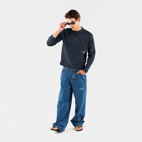 Boat / Essentials Striped Jeans - Washed Blue