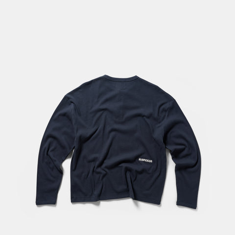 End Of Summer / Essentials Ribbed Henley Longsleeve - Nightfall