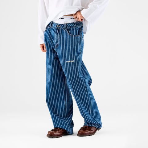 Boat / Essentials Striped Jeans - Washed Blue