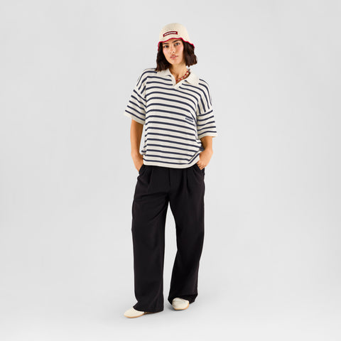 Boat / Essentials Pleated Pants - Black