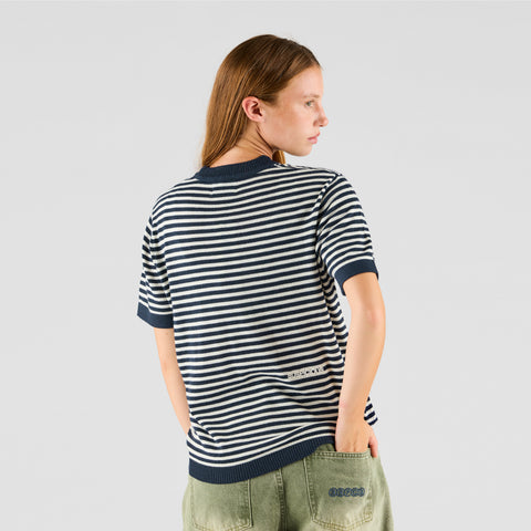 Summer Breeze / Essentials Striped Knitted Tee - Nightfall