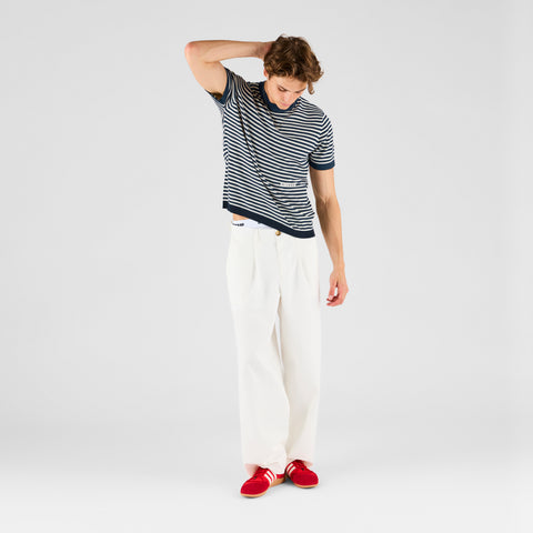 Summer Breeze / Essentials Striped Knitted Tee - Nightfall