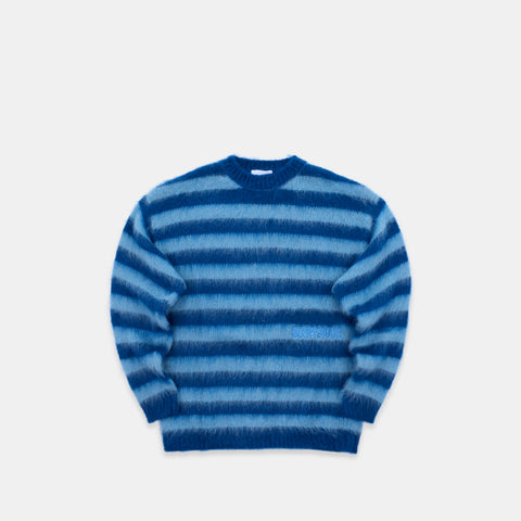 Winter4 / Essentials Striped Mohair Knit - Celestial Blue