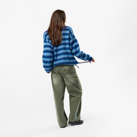 Winter4 / Essentials Striped Mohair Knit - Celestial Blue