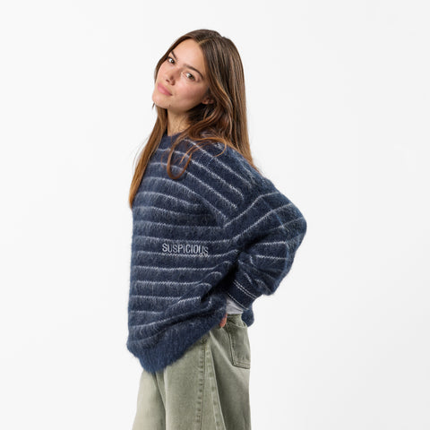 Winter4 / Essentials Striped Mohair Knit - Nightfall