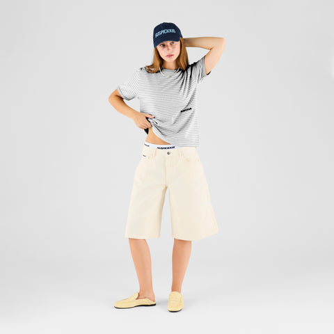 Summer Breeze / Essentials Striped Ringer Tee - Heather Grey