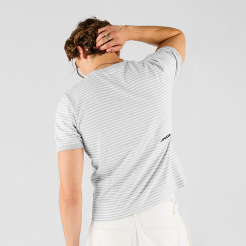 Summer Breeze / Essentials Striped Ringer Tee - Heather Grey