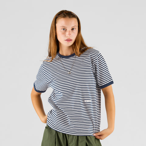 Summer Breeze / Essentials Striped Ringer Tee - Nightfall