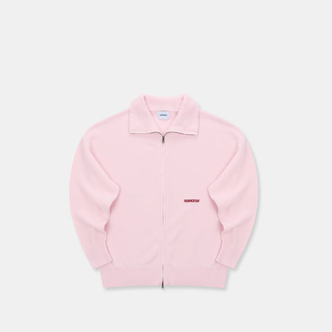 Winter2 / Essentials Tight Knitted Zip-Up - Icy Orchid