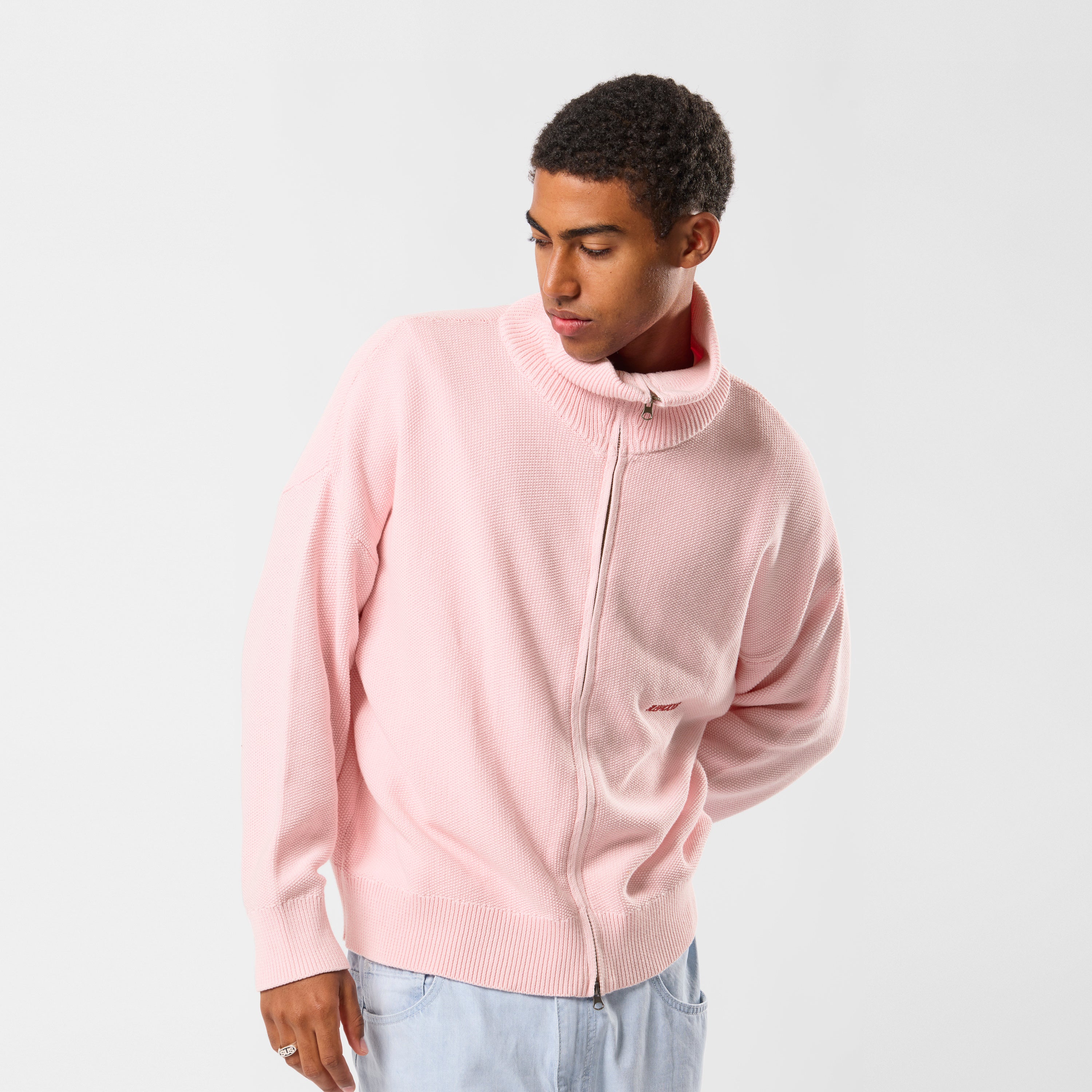 PINKU様 Essentials Tight Knitted Zip-Up - Icy Orchid – Suspicious Antwerp