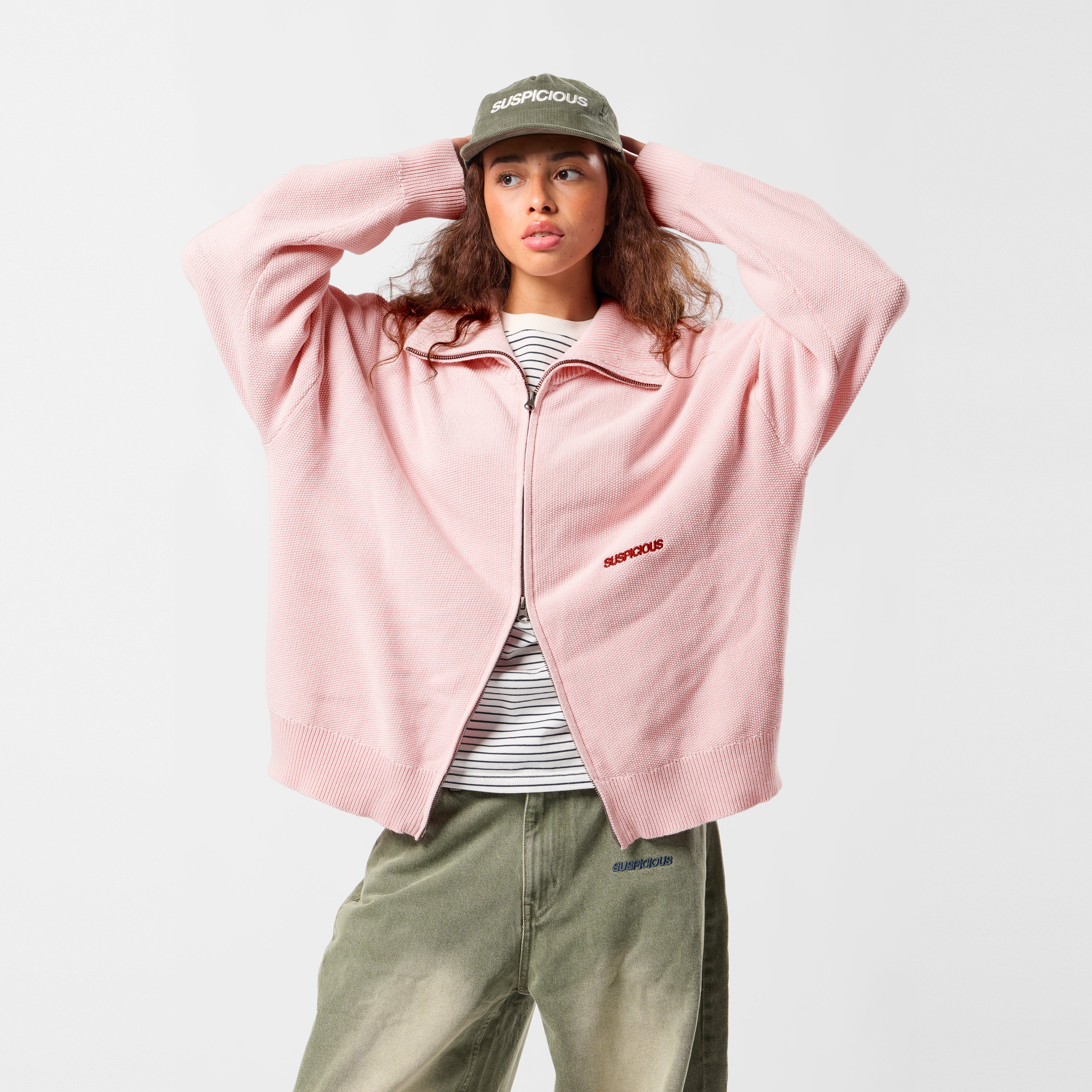 Essentials Tight Knitted Zip-Up - Icy Orchid – Suspicious Antwerp