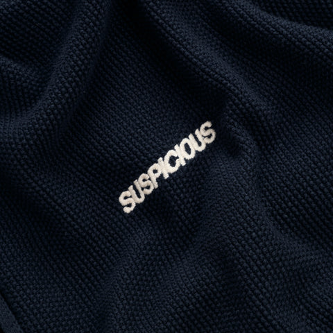 Winter2 / Essentials Tight Knitted Zip-Up - Navy
