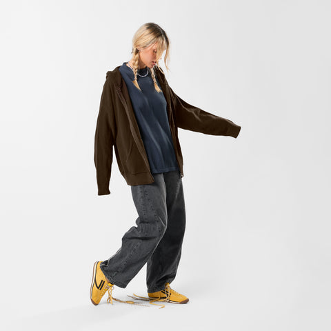 Winter2 / Essentials Tight Knitted Zipped Hoodie - Espresso