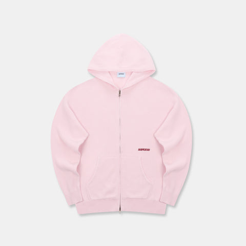 Winter2 / Essentials Tight Knitted Zipped Hoodie - Icy Orchid