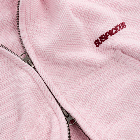 Winter2 / Essentials Tight Knitted Zipped Hoodie - Icy Orchid