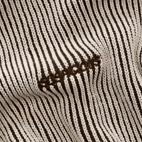 Leopard / Essentials Vintage Knitted Hoodie - Brown