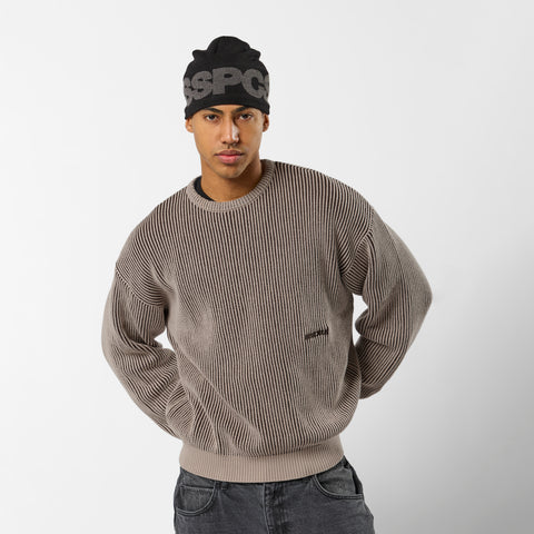 Leopard / Essentials Vintage Knitted Sweat - Brown