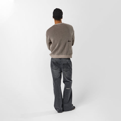 Leopard / Essentials Vintage Knitted Sweat - Brown