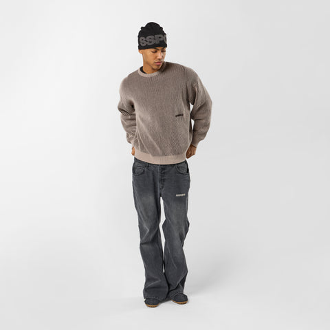 Leopard / Essentials Vintage Knitted Sweat - Brown