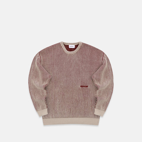 Leopard / Essentials Vintage Knitted Sweat - Burgundy