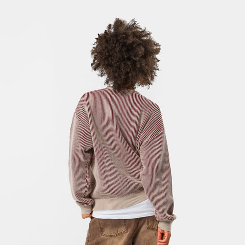 Leopard / Essentials Vintage Knitted Sweat - Burgundy