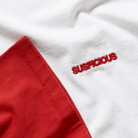 End Of Summer / Essentials W Bi-Colour Longsleeve - White & Red