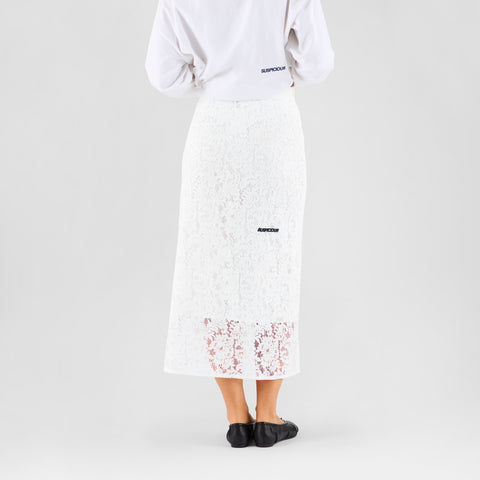 Boat / Essentials W Lace Long Skirt - White