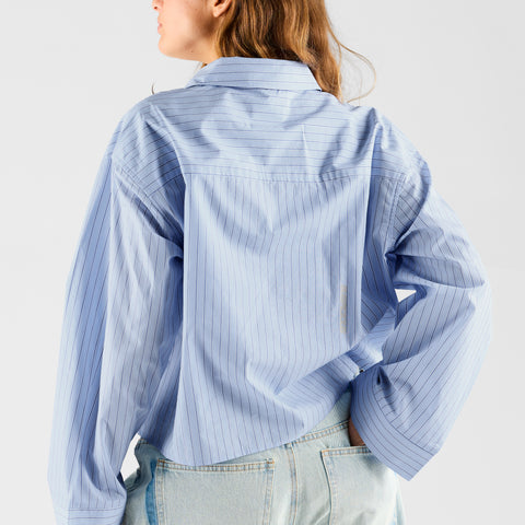 Suspicious Cowboys / Essentials W Striped Longsleeve Shirt - Light Blue