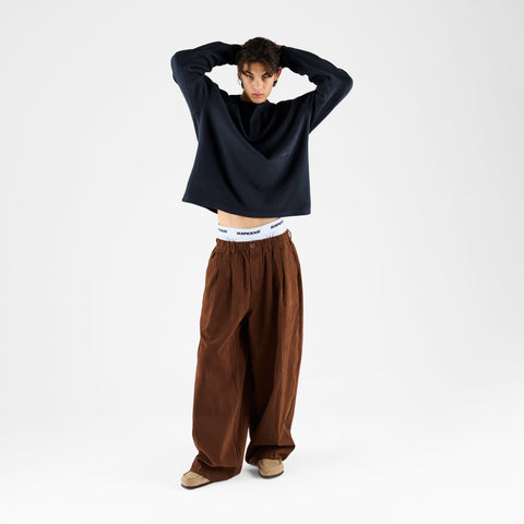 Winter 2 / Essentials Waffle Henley Longsleeve - Nightfall