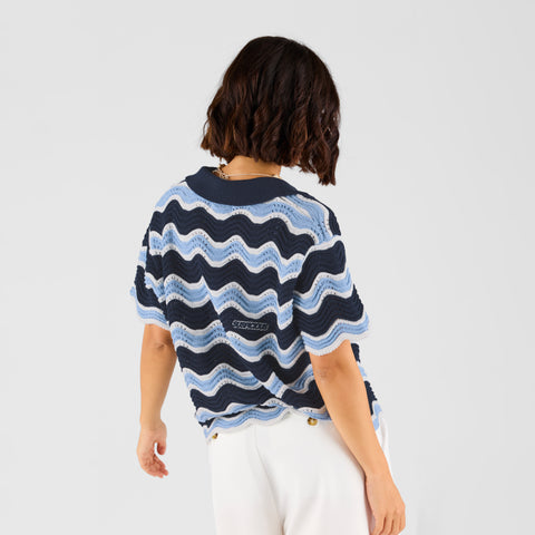 Boat / Essentials Wavy Polo - Celestial & Nightfall