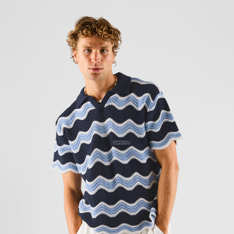 Boat / Essentials Wavy Polo - Celestial & Nightfall