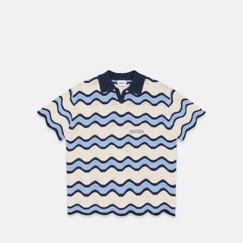 Boat / Essentials Wavy Polo - Natural & Celestial