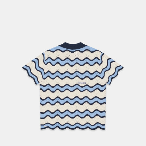 Boat / Essentials Wavy Polo - Natural & Celestial