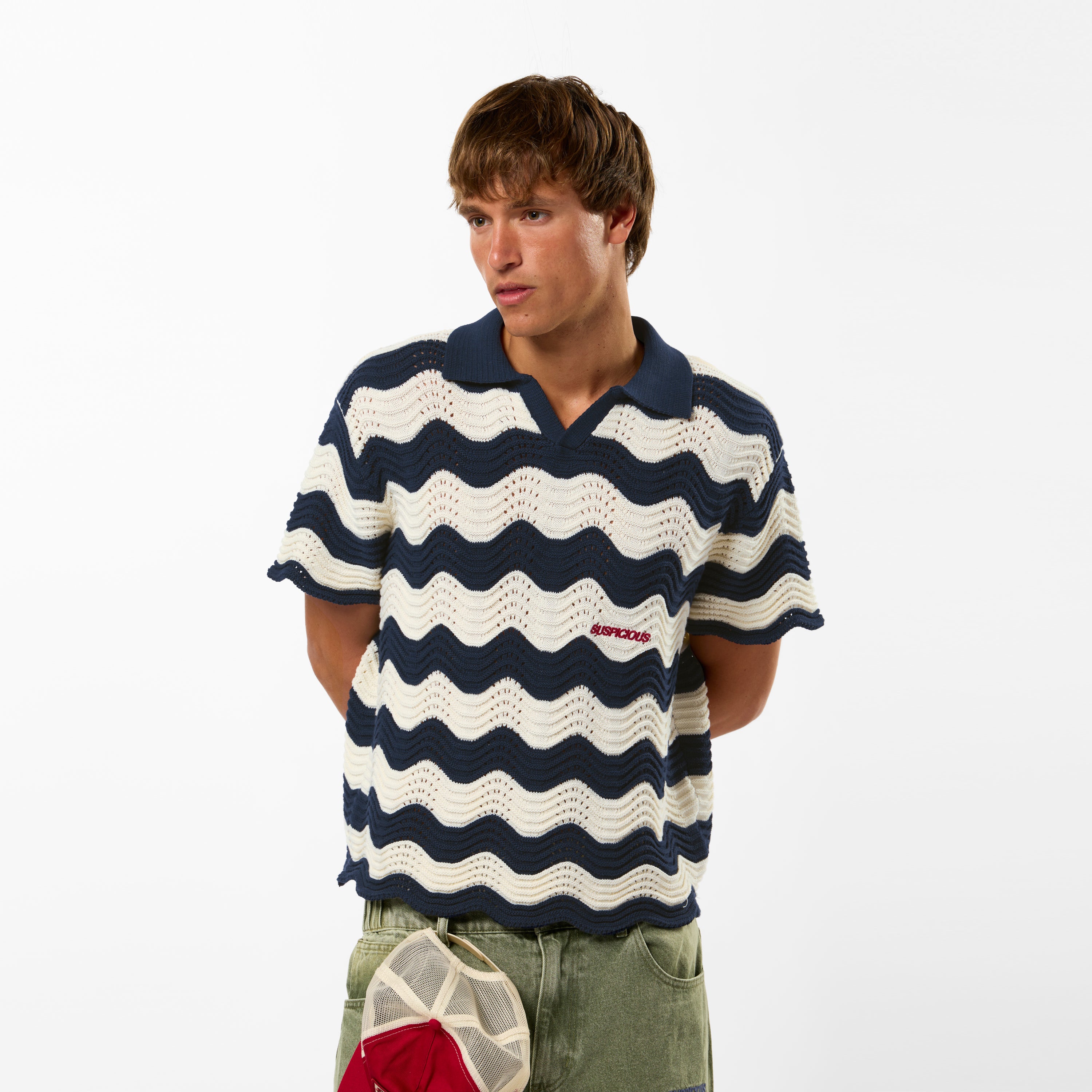 DUBPUSH TNRCN AIRMESH NIGHTGRID™ POLO Essentials Wavy Polo - Nightfall – Suspicious Antwerp