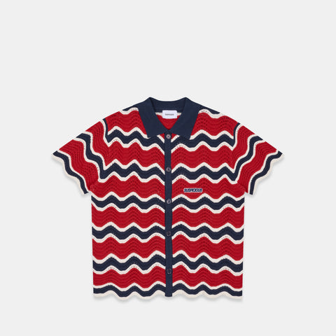 Boat / Essentials Wavy Shirt - Nightfall & Red