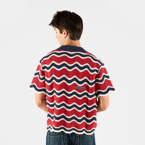 Boat / Essentials Wavy Shirt - Nightfall & Red