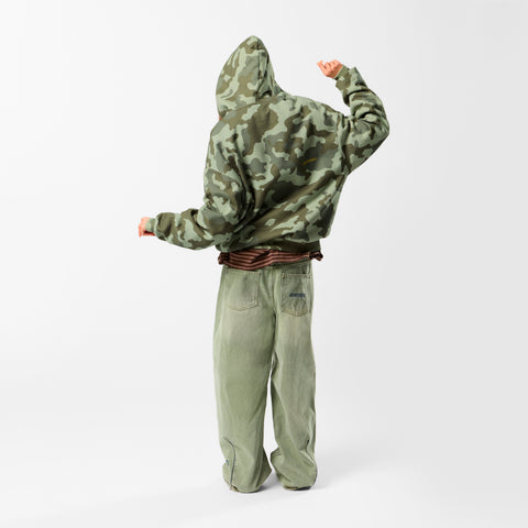 Camo / Essentials Zip-Up Hoodie - Green Camo