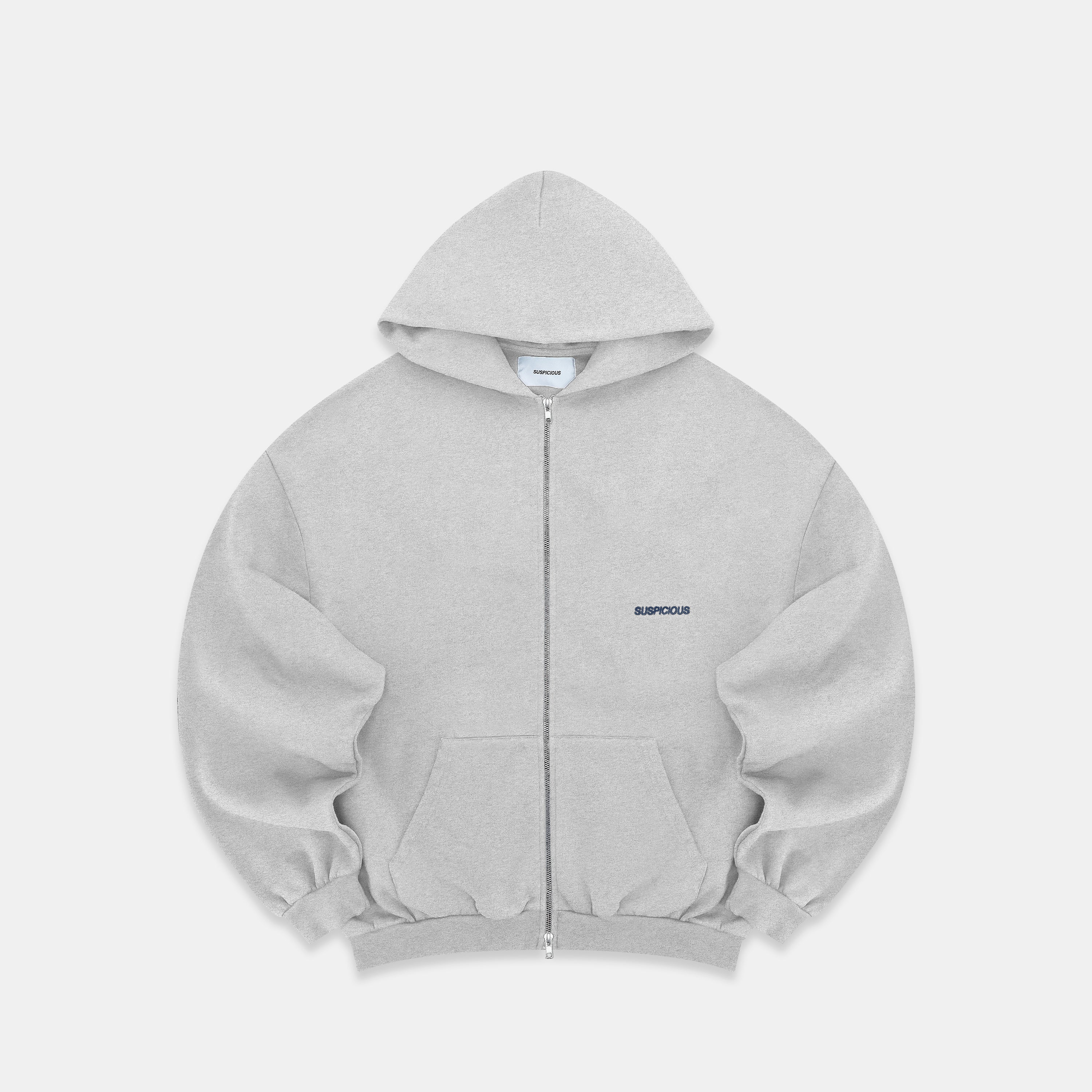 The Essentials Zip-Up Hoodie - Neutral Heather – Suspicious Antwerp