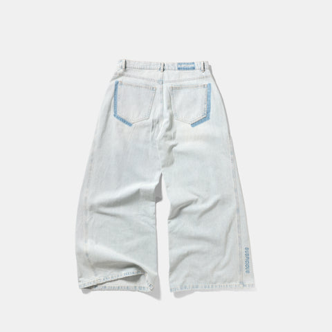 Suspicious Cowboys / Faded Pockets W Wide Jeans - Bleached