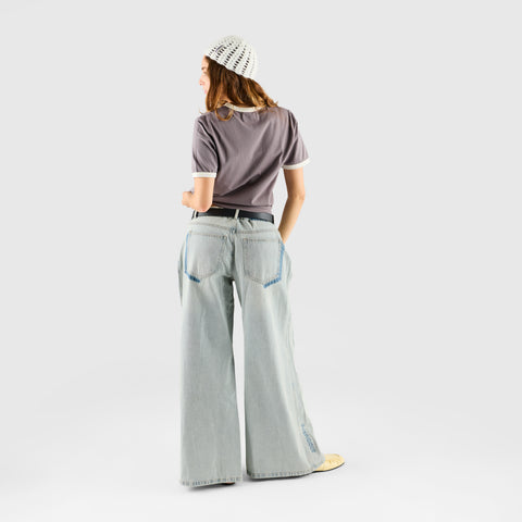 Suspicious Cowboys / Faded Pockets W Wide Jeans - Bleached