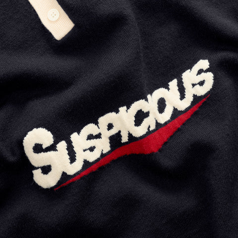 Winter3 / Flow Knitted Longsleeve Polo - Navy