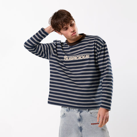 Winter3 / Flow Striped Longsleeve - Blue & Brown