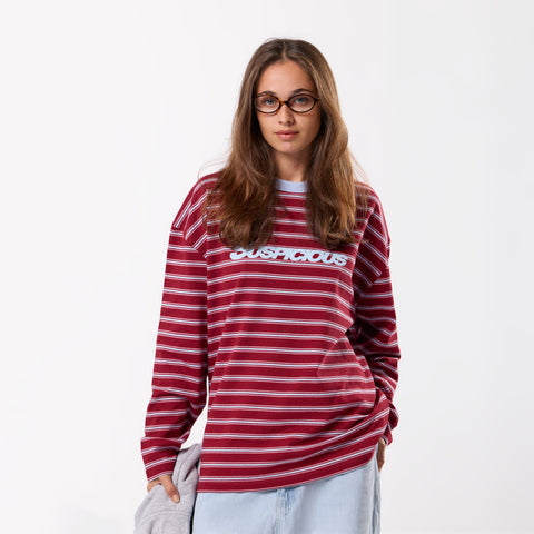 Winter3 / Flow Striped Longsleeve - Red & Blue