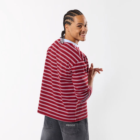 Winter3 / Flow Striped Longsleeve - Red & Blue