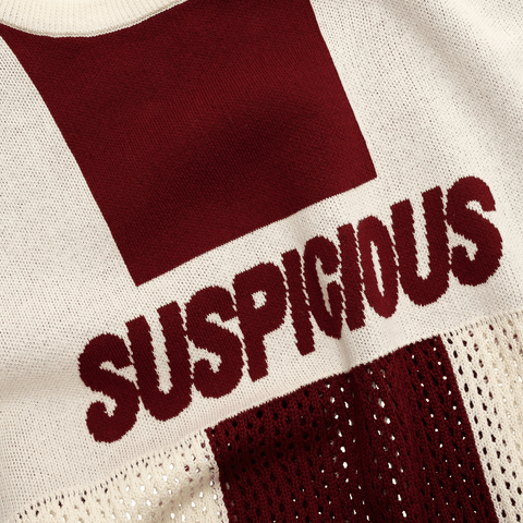 PL / Football Knitted Jersey - Natural Burgundy